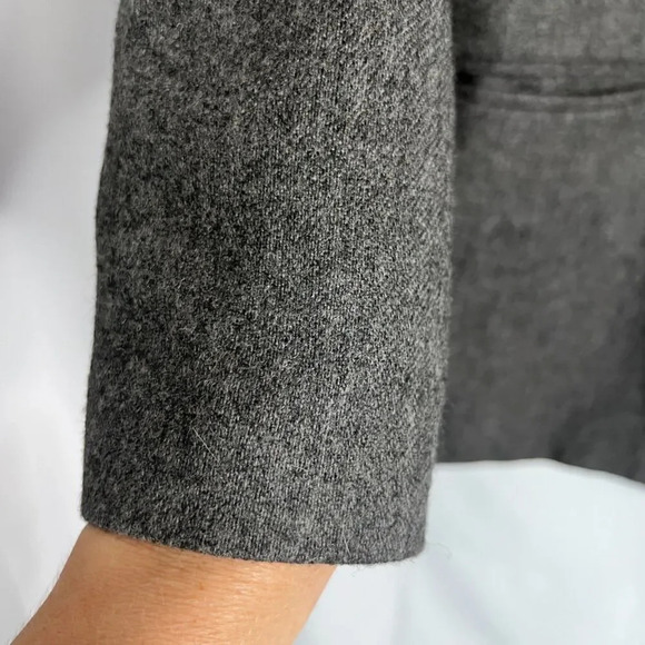 Sag Harbor Dark Gray Classic 100% Pure New Wool One Button Blazer Jacket Size 12 - Picture 6 of 10